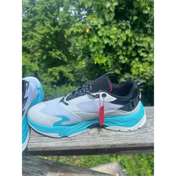 Triple 7 Men’s Aqua White  Sneakers Sz 10 NIB - Picture 5 of 8